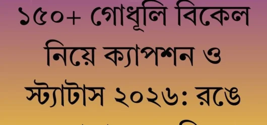 ১৫০+ গোধূলি বিকেল নিয়ে ক্যাপশন ও স্ট্যাটাস ২০২৬: রঙে মাখা অনুভূতি